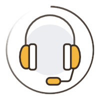 Icon für Beratung, welches einen Kopfhörer zeigt, der von einen Kreis umrandet ist.