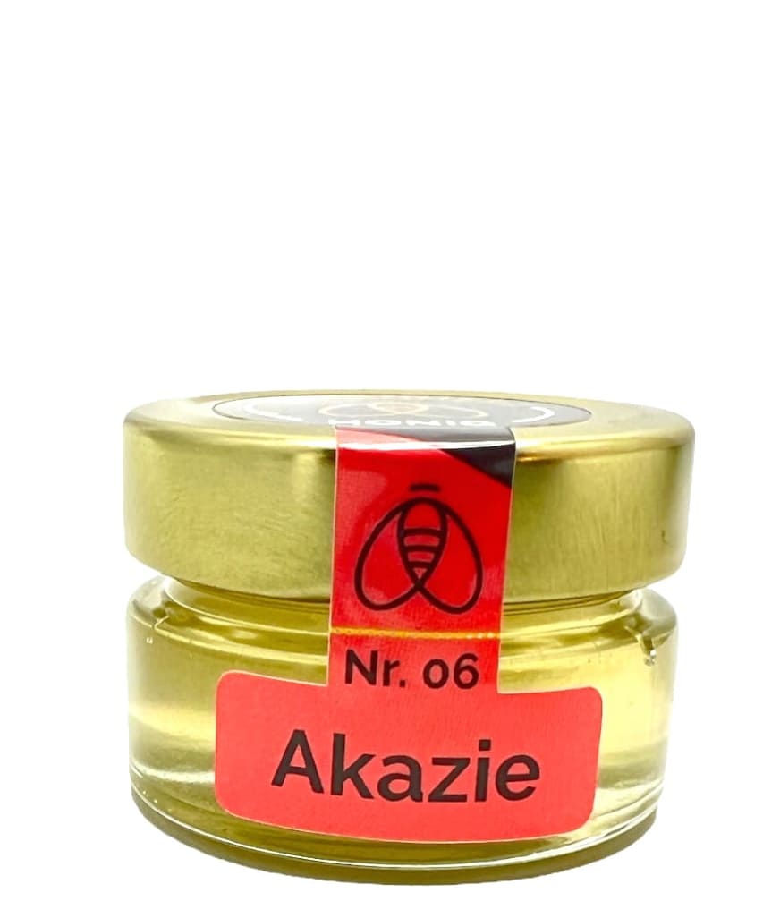 Akazienhonig No 6 - direkt vom Imker | 80g | flüssig | hochwertiger Bienenhonig aus Brandenburg | Qualität aus Deutschland